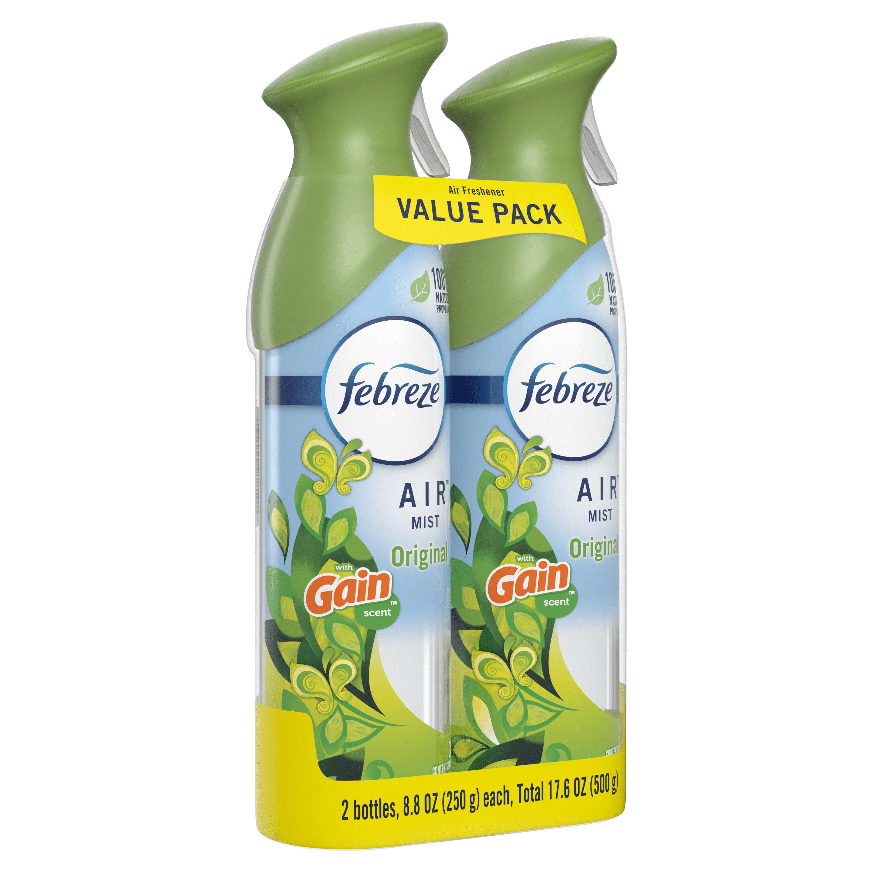 Febreze Air Freshener Spray, Odor-Fighting Room Spray, Gain Original, 8.8oz, 2 Count