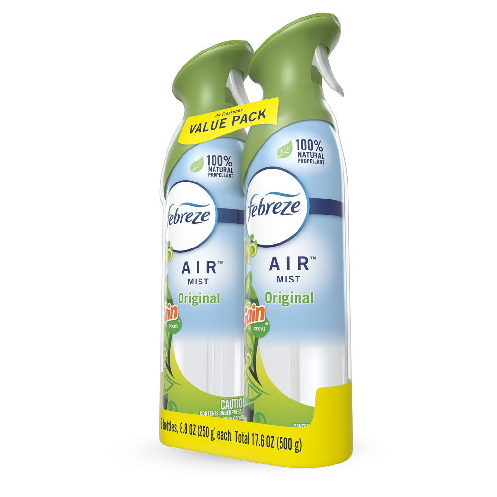 Febreze Air Freshener Spray, Odor-Fighting Room Spray, Gain Original, 8.8oz, 2 Count