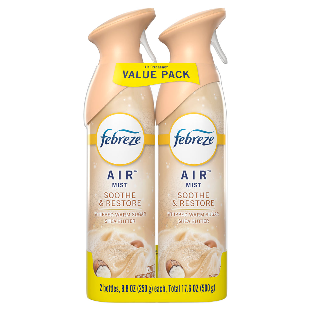 Febreze Air Freshener Spray, Odor-Fighting Room Spray, Soothe & Restore, 8.8oz, 2 Count
