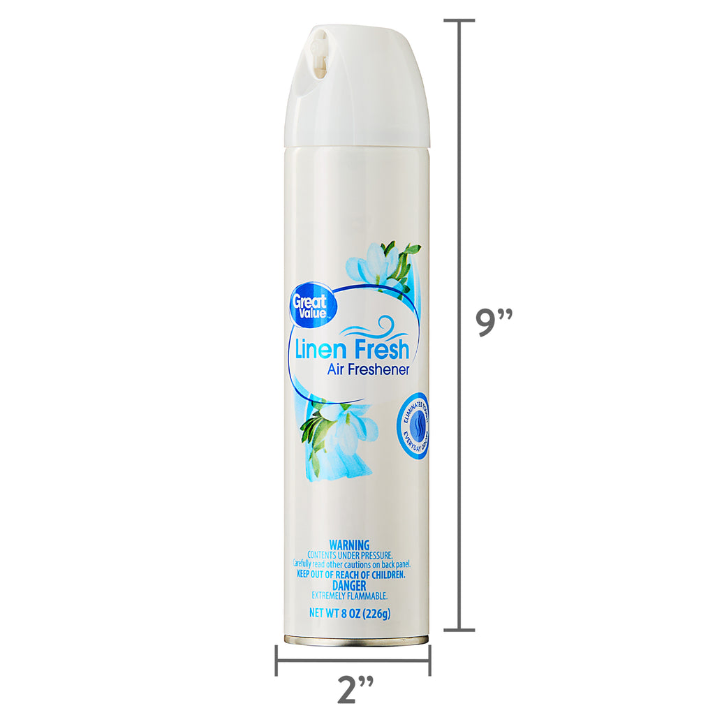 Great Value Aerosol Air Freshener, Linen Fresh