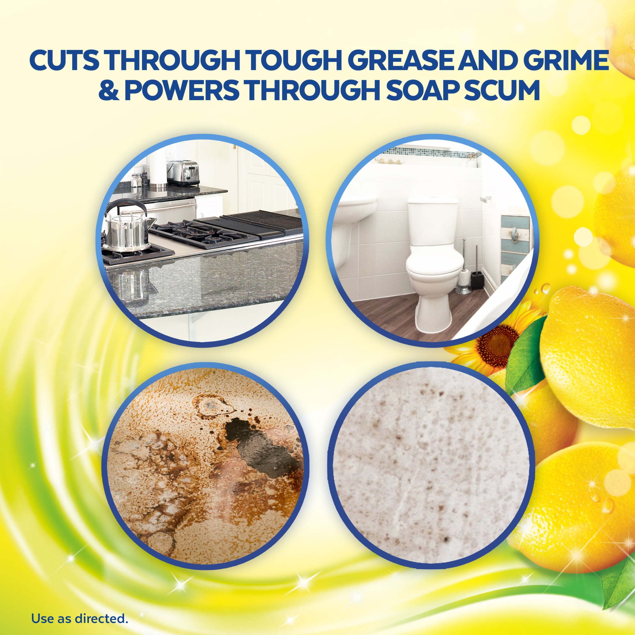 Lysol Power Clean Multi-Surface Cleaner, 2x Concentrated Pour, 48 fl oz