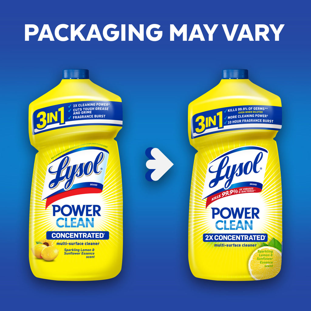 Lysol Power Clean Multi-Surface Cleaner, 2x Concentrated Pour, 48 fl oz