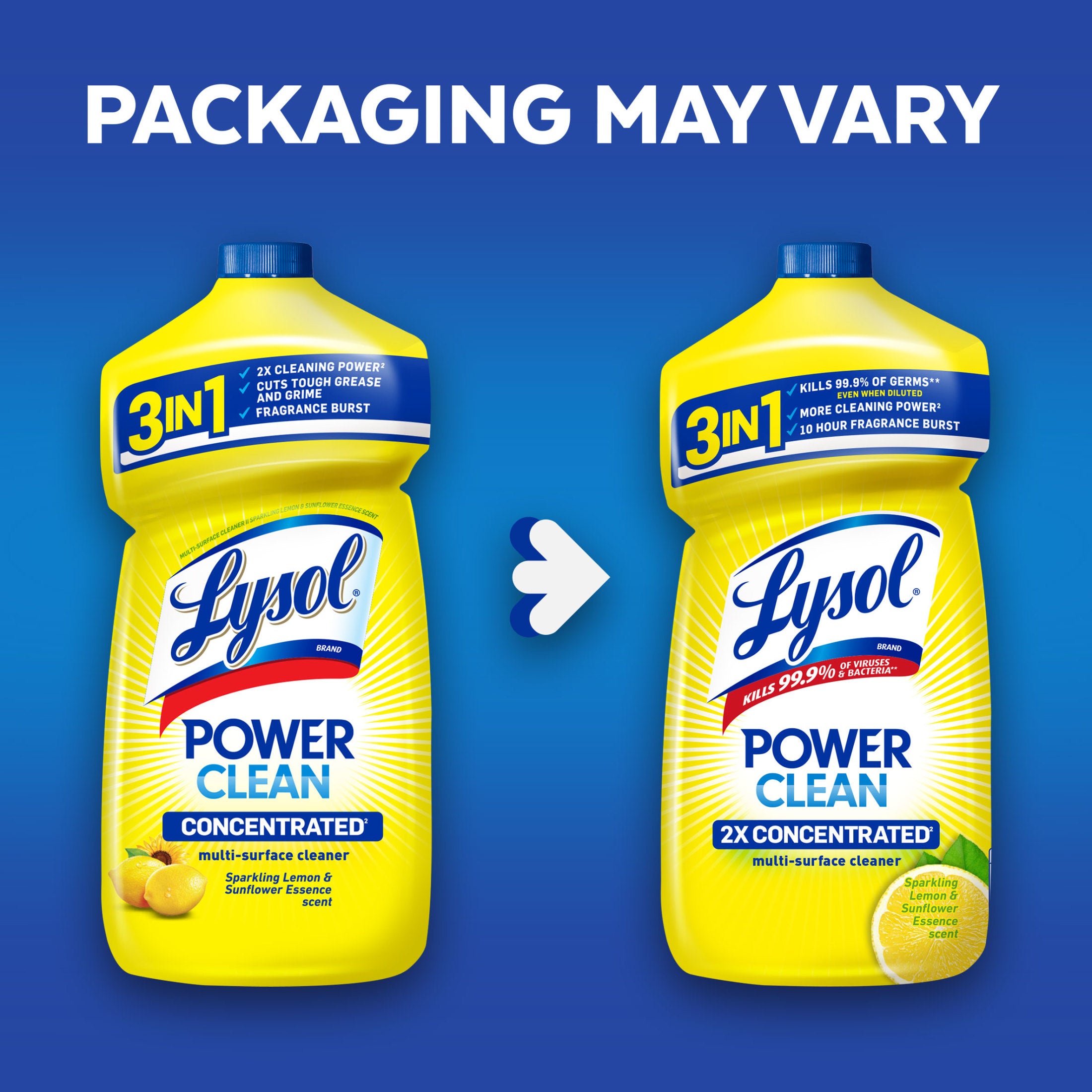Lysol Power Clean Multi-Surface Cleaner, 2x Concentrated Pour, 48 fl oz