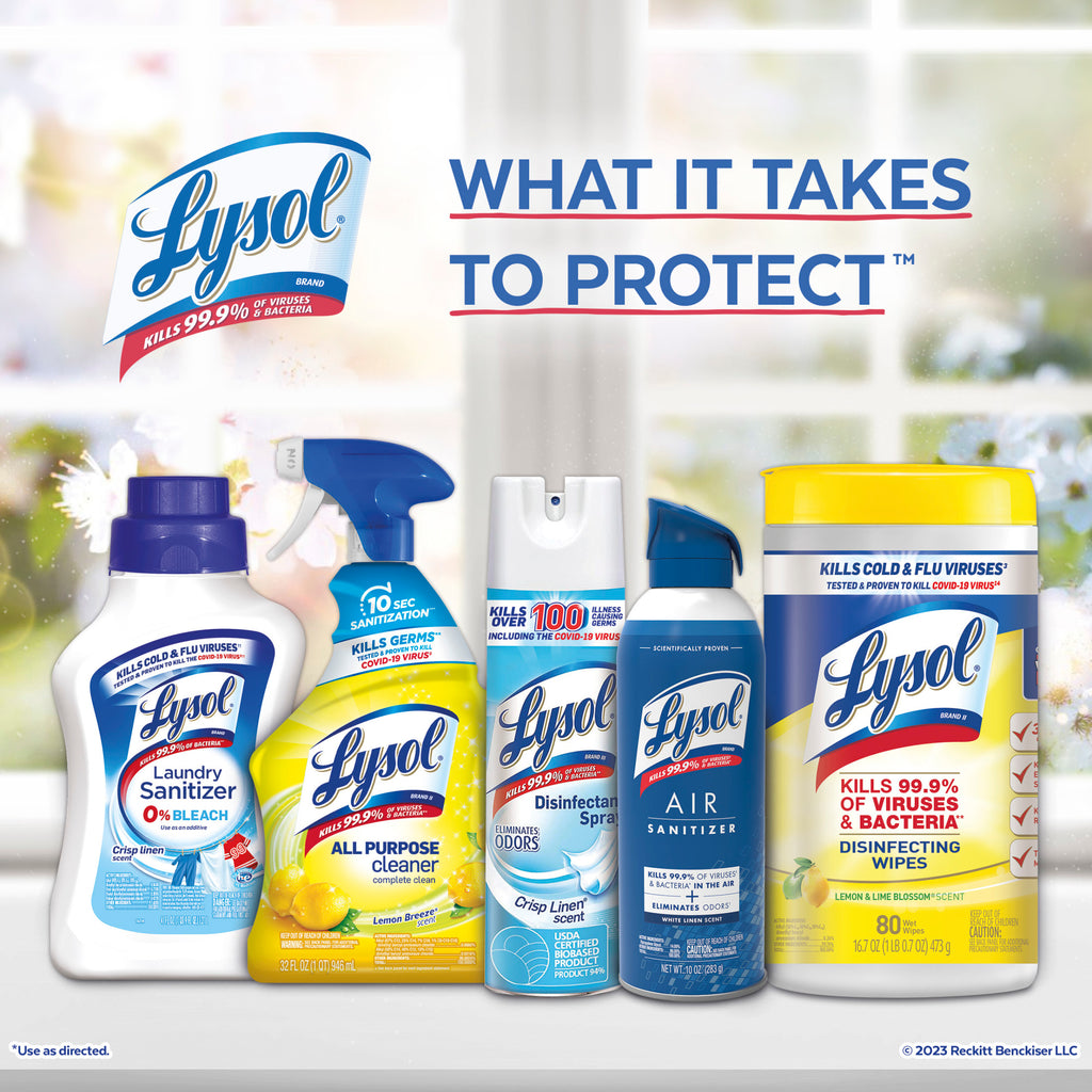 Lysol® Air Sanitizer Spray, For Air Sanitization and Odor Elimination, Light Breeze Scent, 10 Fl. Oz