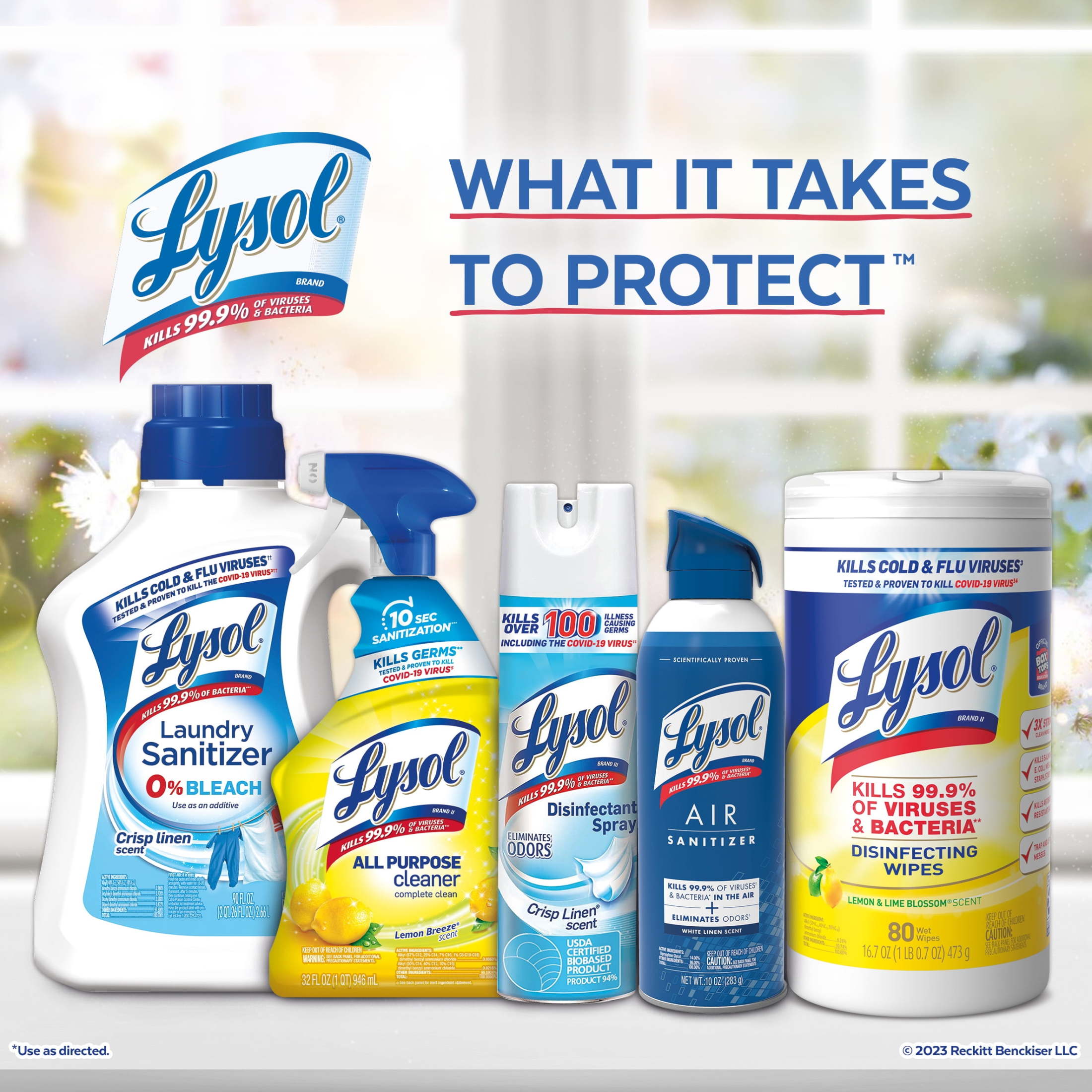Lysol®, All-Purpose Cleaner, Sanitizing and Disinfecting Spray, Lemon Breeze Scent, 32 oz, Bottle