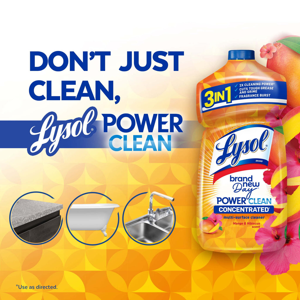 Lysol® Multi-Surface Cleaner - Pourable Brand New Day™ Mango & Hibiscus 9/48 oz.