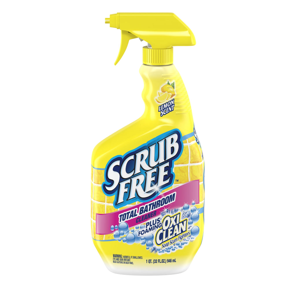 Scrub Free Total Bathroom Cleaner with OxiClean, Lemon Scent, 32 fl oz