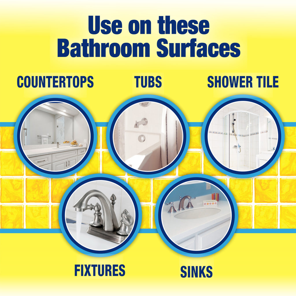 Scrub Free Total Bathroom Cleaner with OxiClean, Lemon Scent, 32 fl oz