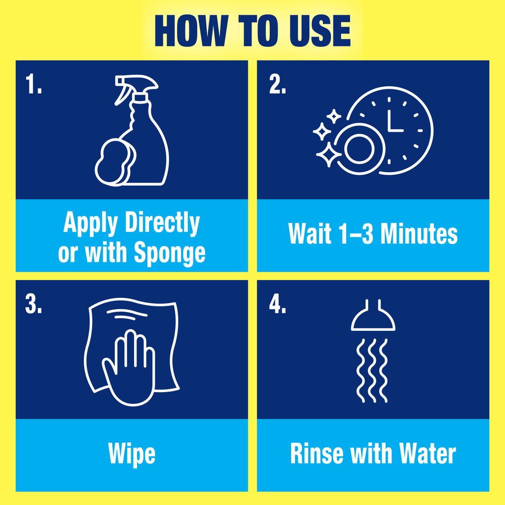 Scrub Free Total Bathroom Cleaner with OxiClean, Lemon Scent, 32 fl oz