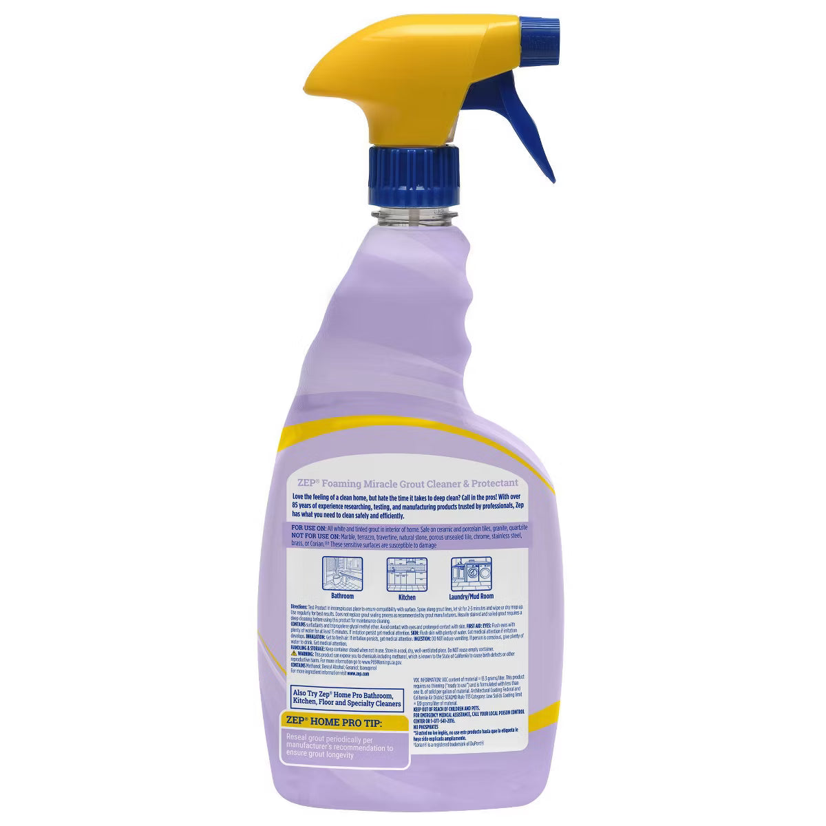 Zep Home Pro Foaming Miracle Grout Cleaner and Protectant 32 oz